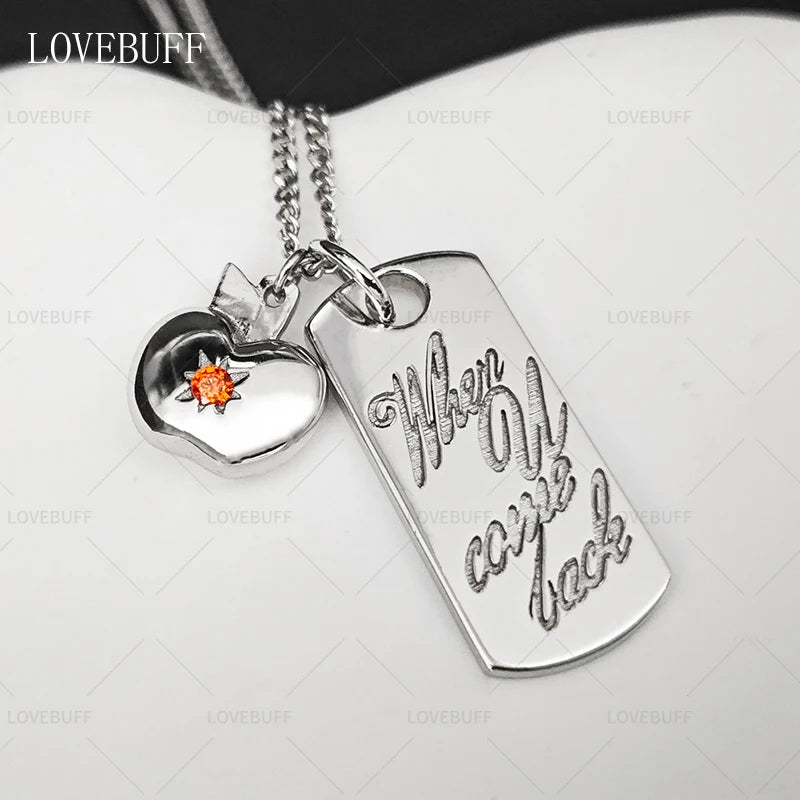 Lovebuff LAD Caleb When You Come Back Apple Pendants Necklace