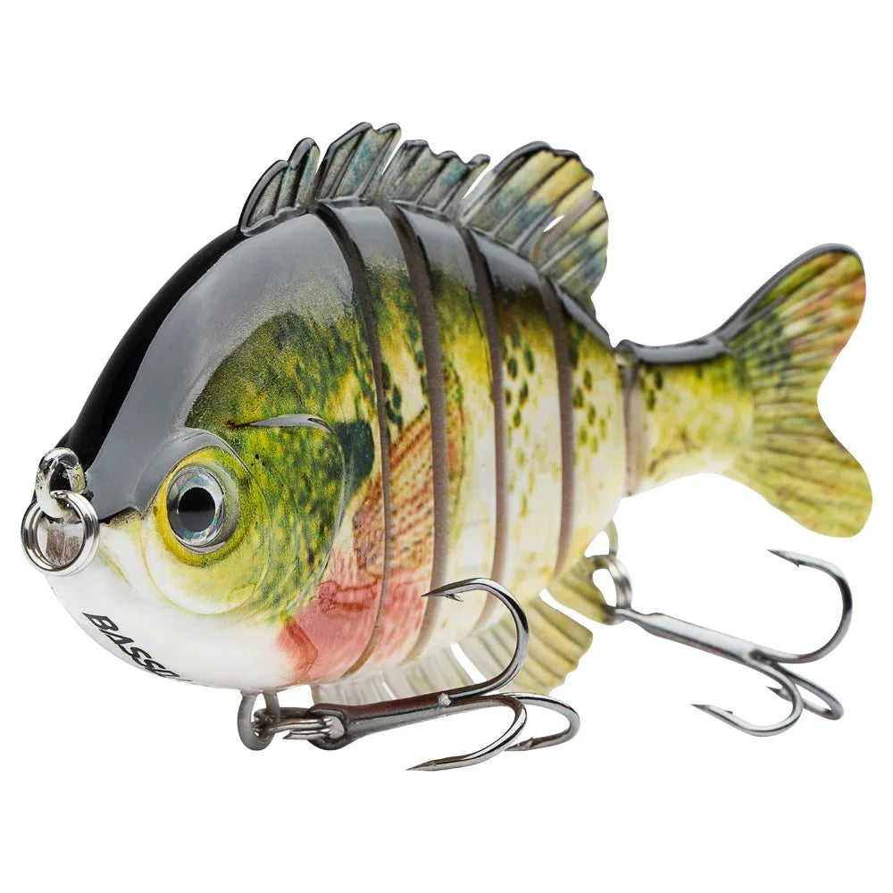 Bassdash SwimPanfish Multi Jointed Panfish Bluegill Swimbaits Topwater Hard Bass Fishing Crank Lure 24g 8.8cm 4 Colors