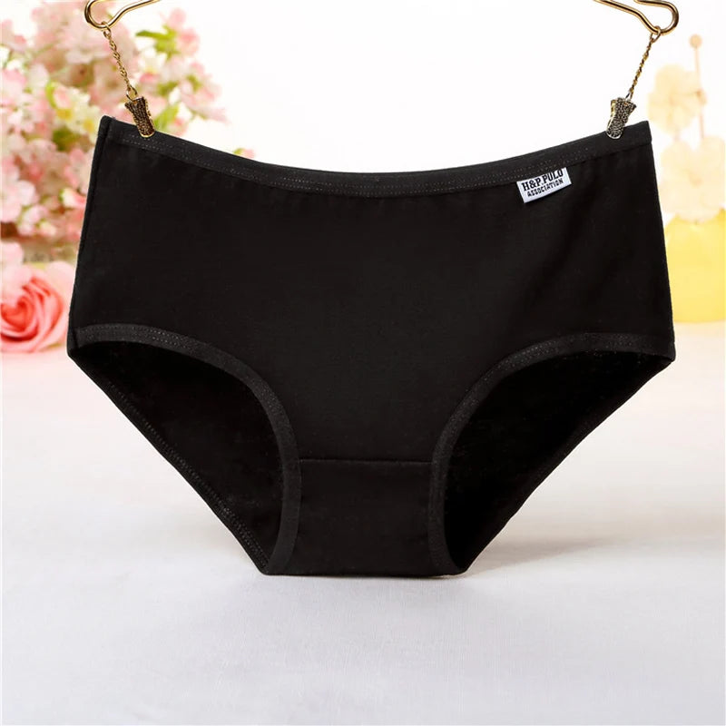 7 Pcs Lot Plus Size Women's Cotton Briefs Sexy Lingerie Shorts Solid Underwear M-4XL