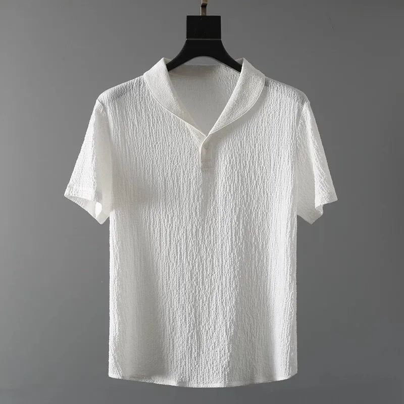 Men's Summer Fashion Classic Shirt and Trousers Set Business Casual Outfit Size M to 4XL