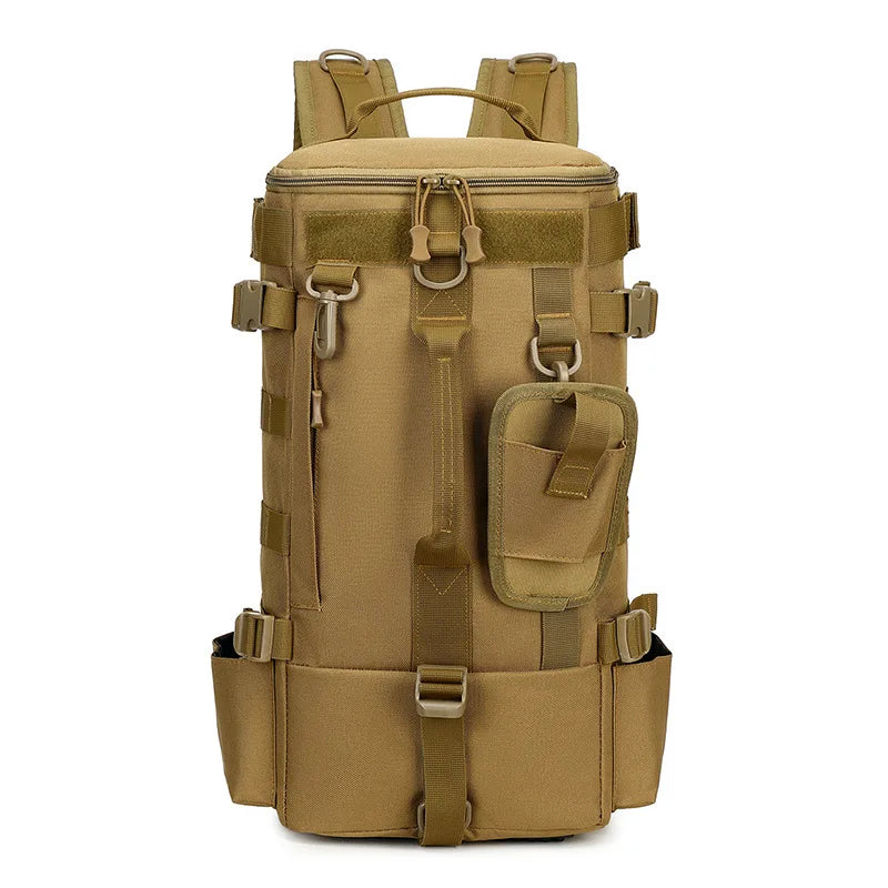 Tactical Fishing Backpack Tackle Bag with Rod Holders Multifunctional Storage for Camping Hiking and Outdoor Activities