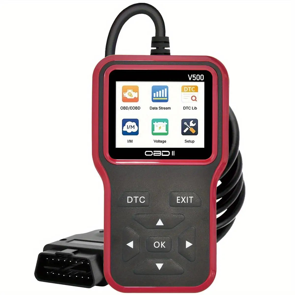 Car OBD2 Scanner Diagnostic Tool Code Reader, Car Voltage Tester Engine Fault Code Scanner, Charging Tester Diagnostic Tool V500