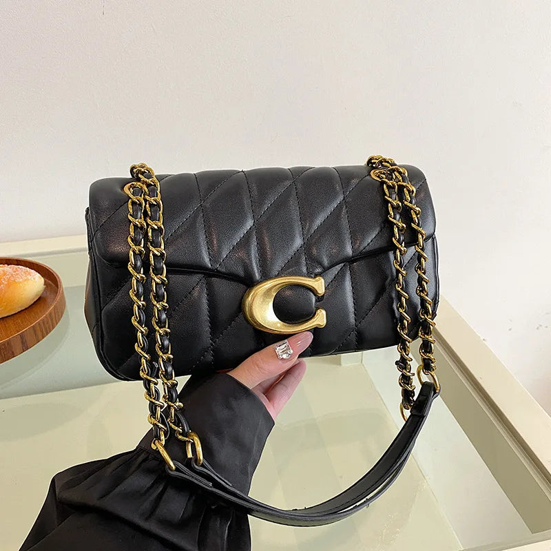 Lingge Embroidery Thread Bag Female New Fragrance Chain Bag High Quality One Shoulder Diagonal Bag