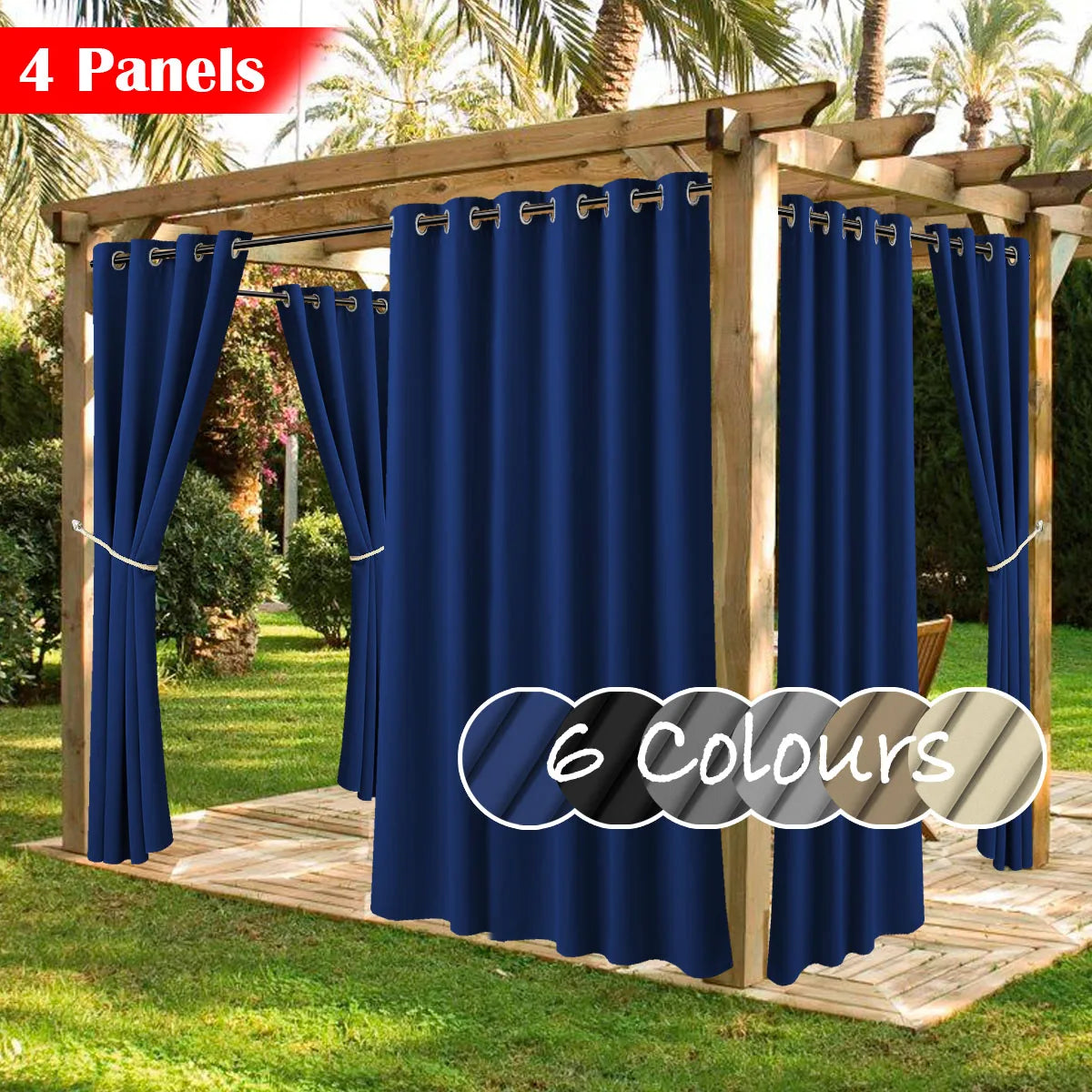 Waterproof Outdoor Patio Curtains with UV Protection for Home and Office