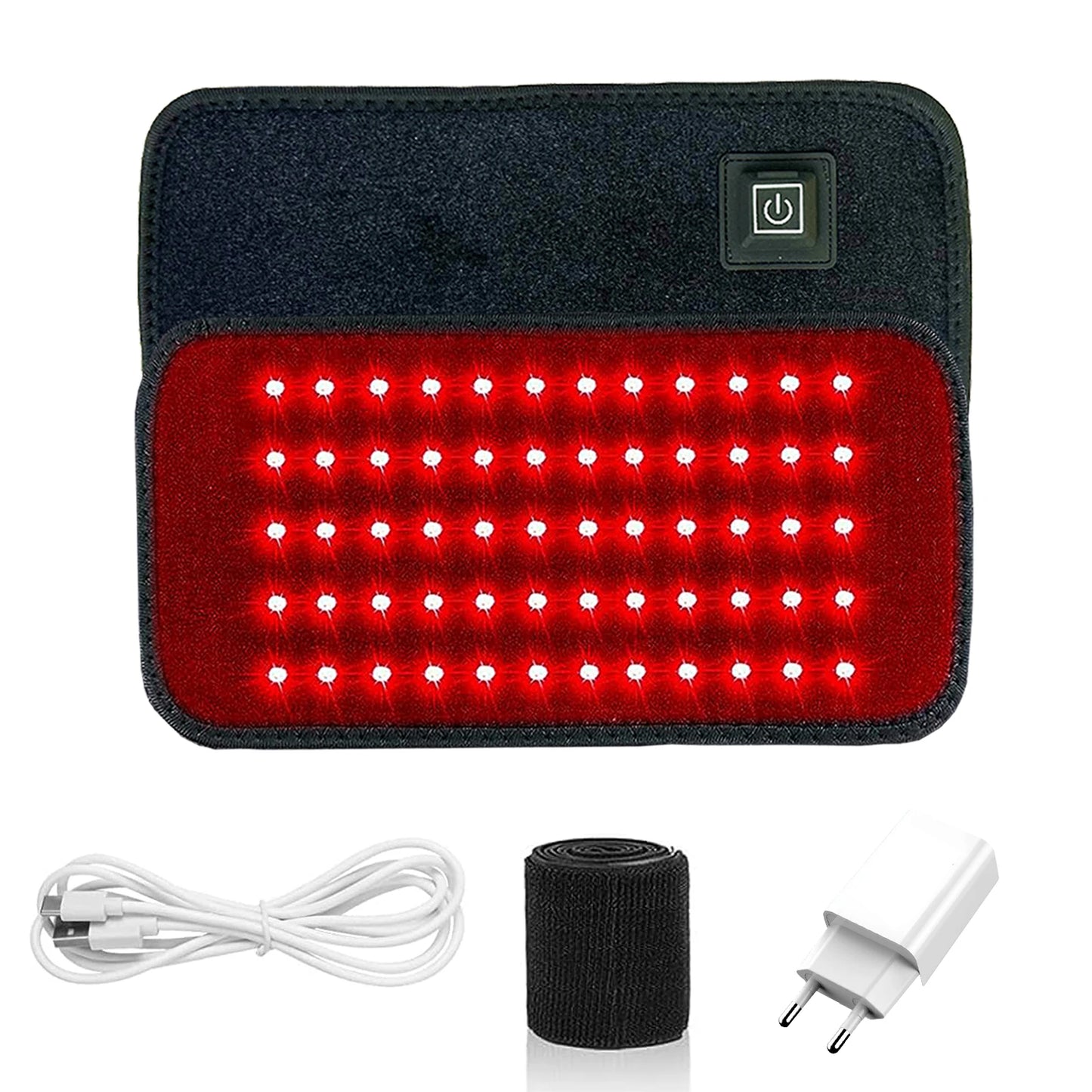 60 LEDs Red and Infrared Light Therapy Belt 850nm 660nm Back Fat Burning Wrap Slimming Machine Waist Heat Pad Full Body