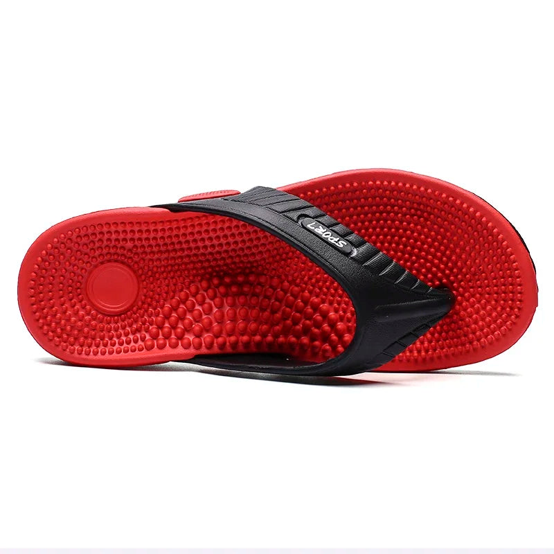 Massage Flip Flops for Men Summer Breathable Beach Shoes Sandals Luxury Plus Size 46