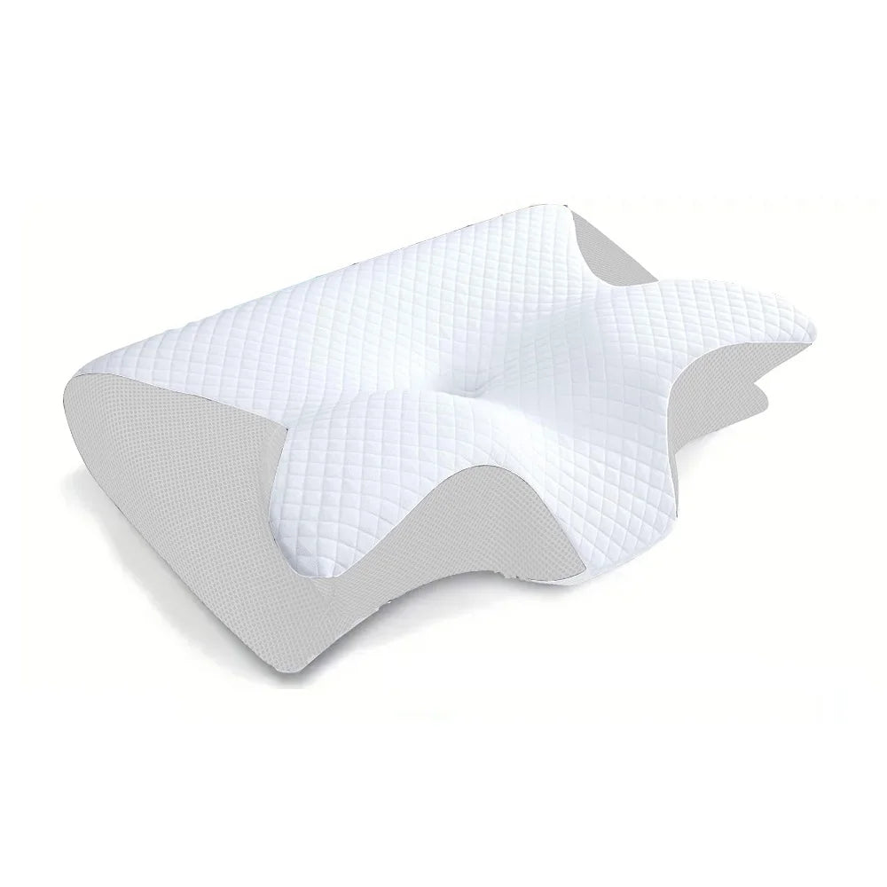 1pc Memory Foam Cervical Pillow 2 in 1 Ergonomic Contour Orthopedic Pillow for Neck Pain Contoured Support Pillow