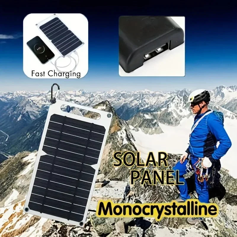 35W Sunpower Portable Solar Panel 5V USB Safe Stabilizer Charger for Power Bank Phone Outdoor Camping Home RV Gift