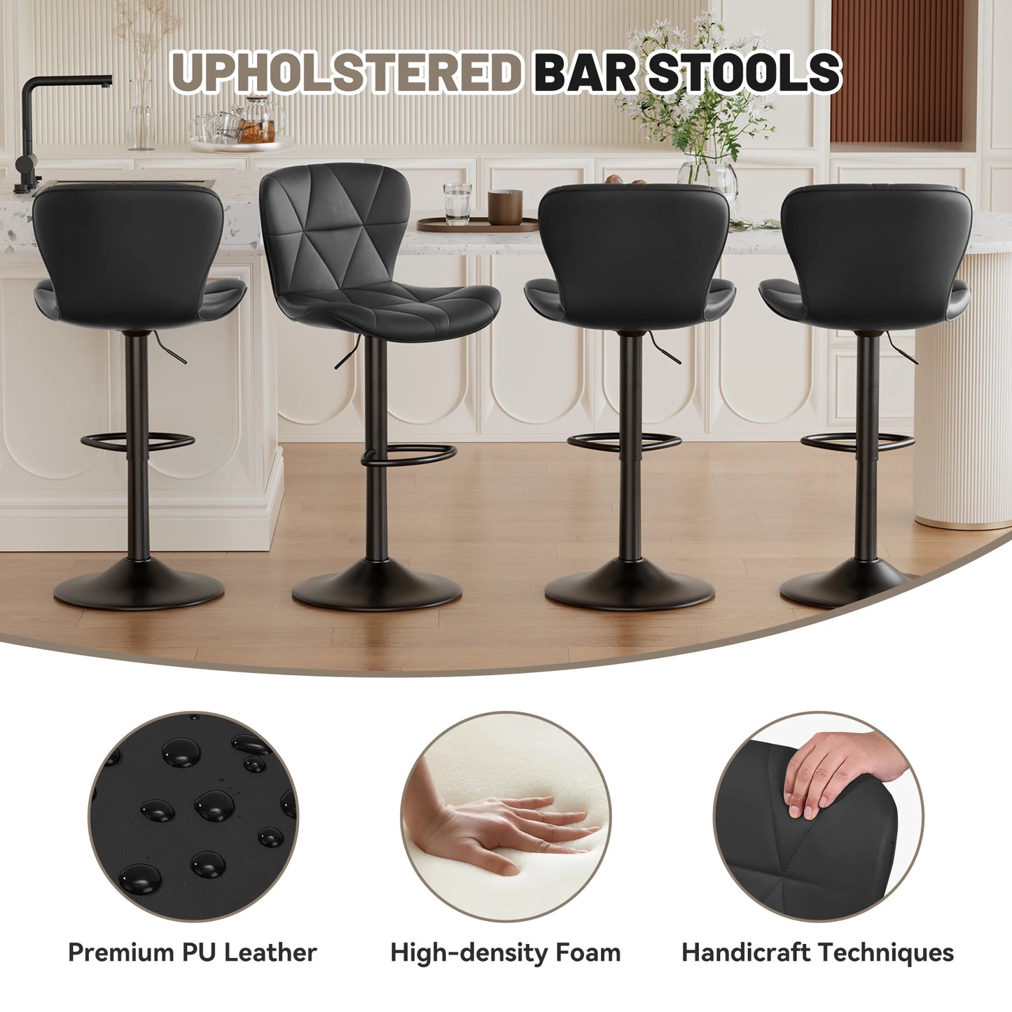 Nalupatio Bar Chair With 360 Degree Rotation Adjustable