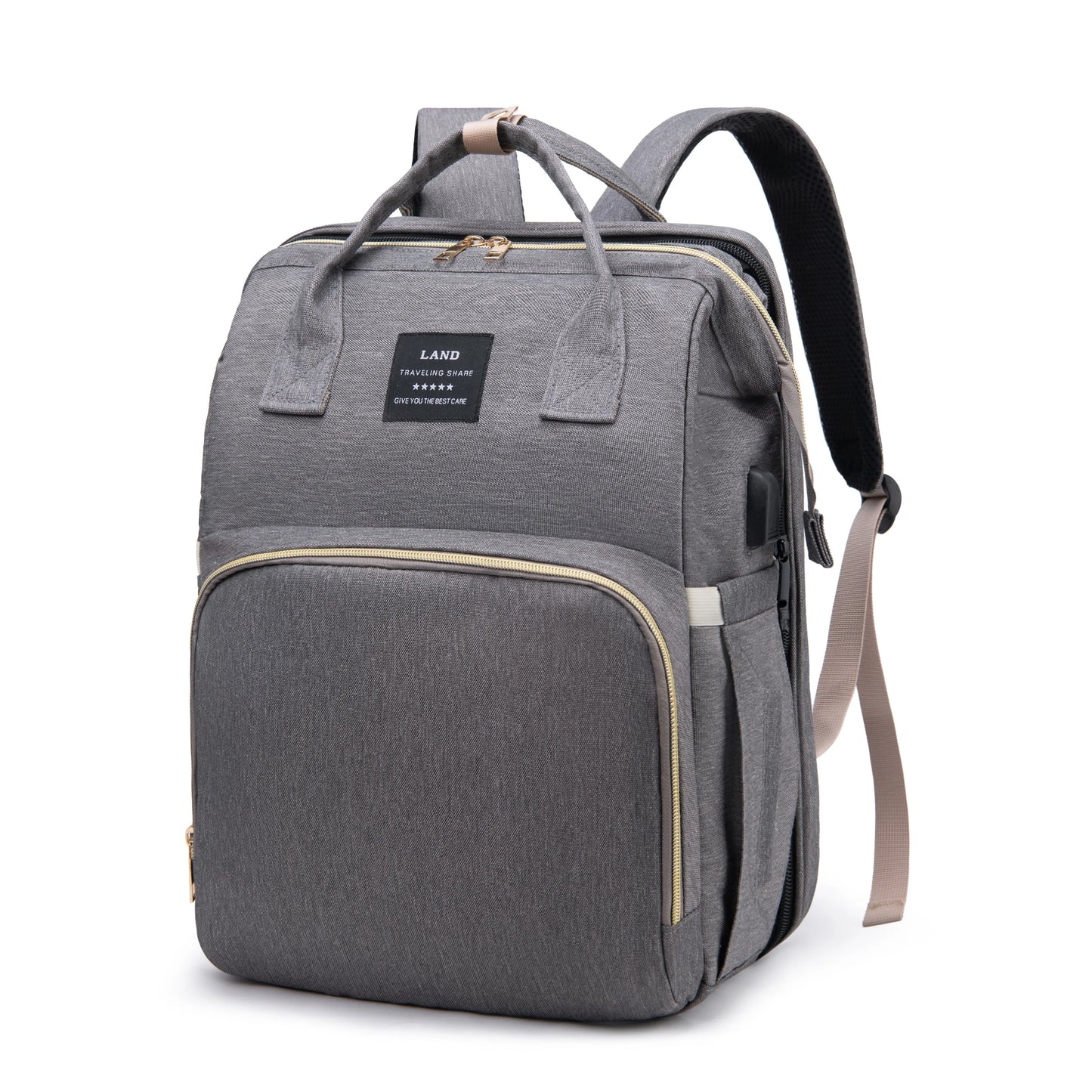DHDH Lightweight Folding Diaper Bag Crib Maternity Backpack