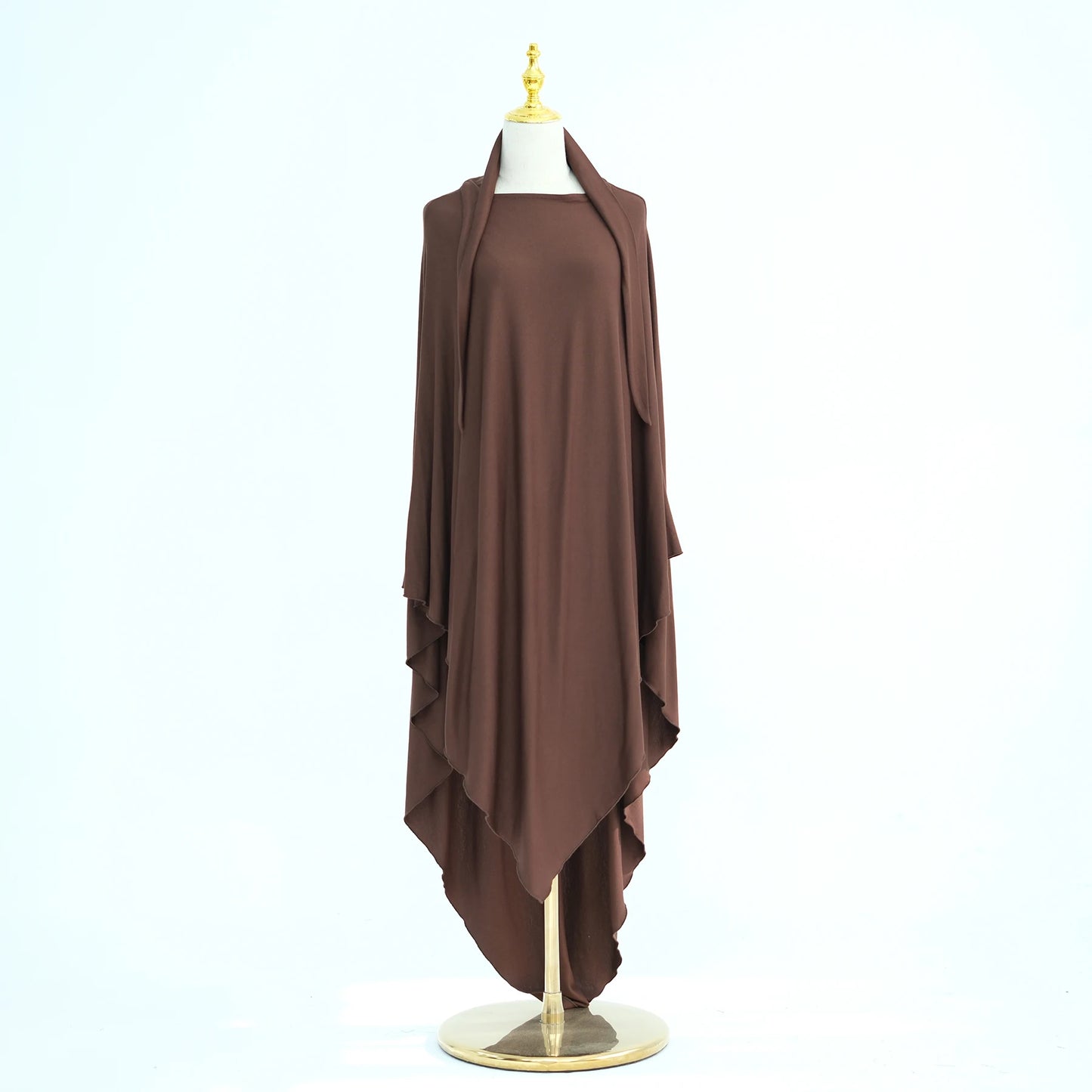 Jersey Cotton Khimar Long Hijab Scarf for Muslim Women Eid Djellaba Ramadan Prayer Garment Burqa Niqab Abaya Robe