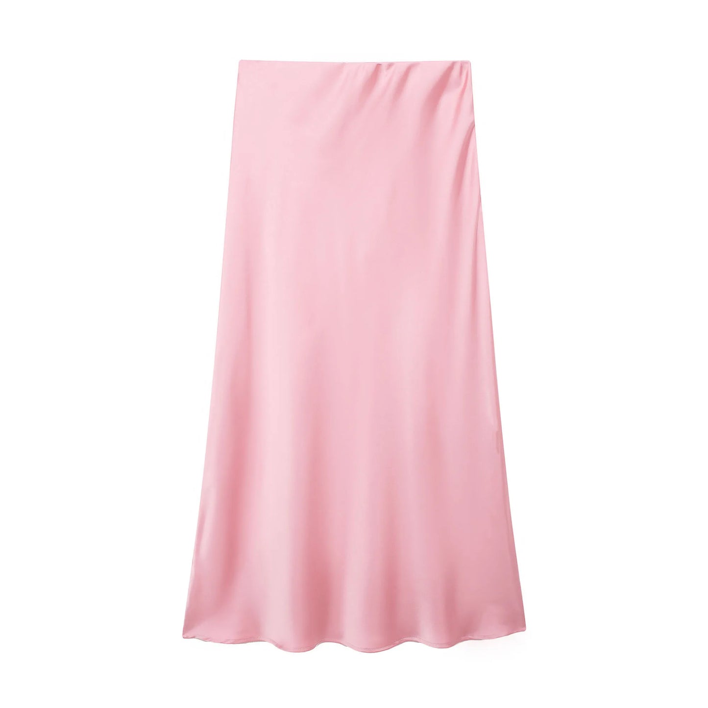 Willshela 2024 Black Satin Skirt Women's High Waist Elegant Long Midi Skirt for Office Fashion