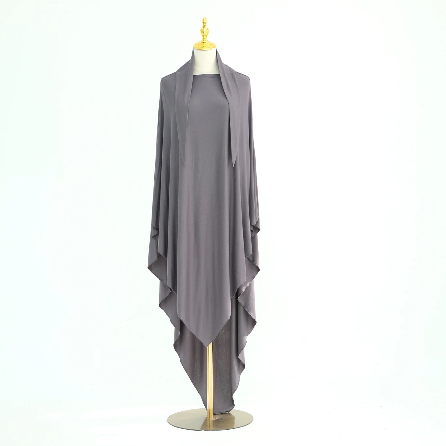 Jersey Cotton Khimar Long Hijab Scarf for Muslim Women Eid Djellaba Ramadan Prayer Garment Burqa Niqab Abaya Robe