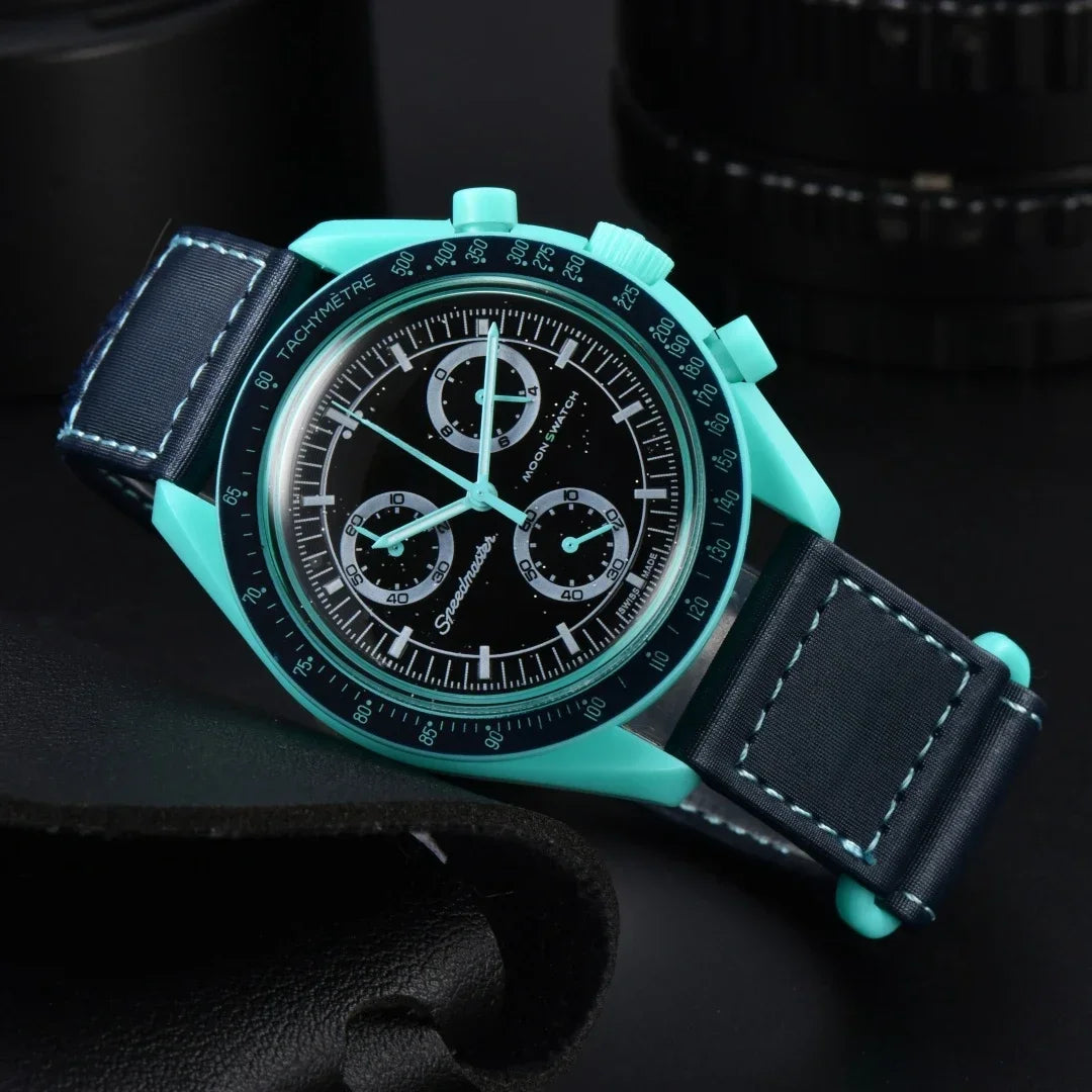 2025 New Men's Moon Mercury Quartz Smart Watch with 1.6 Inch OLED Display
