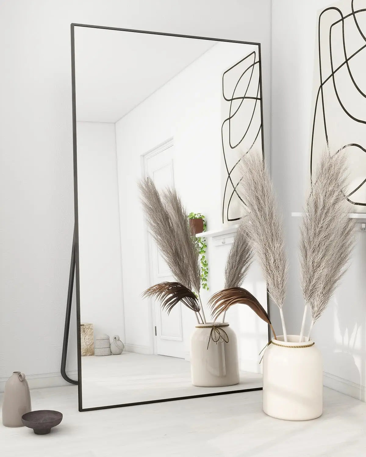 Large Full Length Mirror 76x34 Inches Modern Minimalist Home Furniture