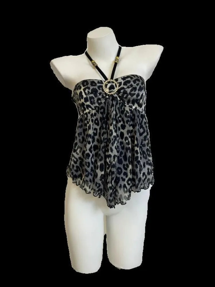 Women Summer Crop Tops 2025 Halter Backless Loose Vest