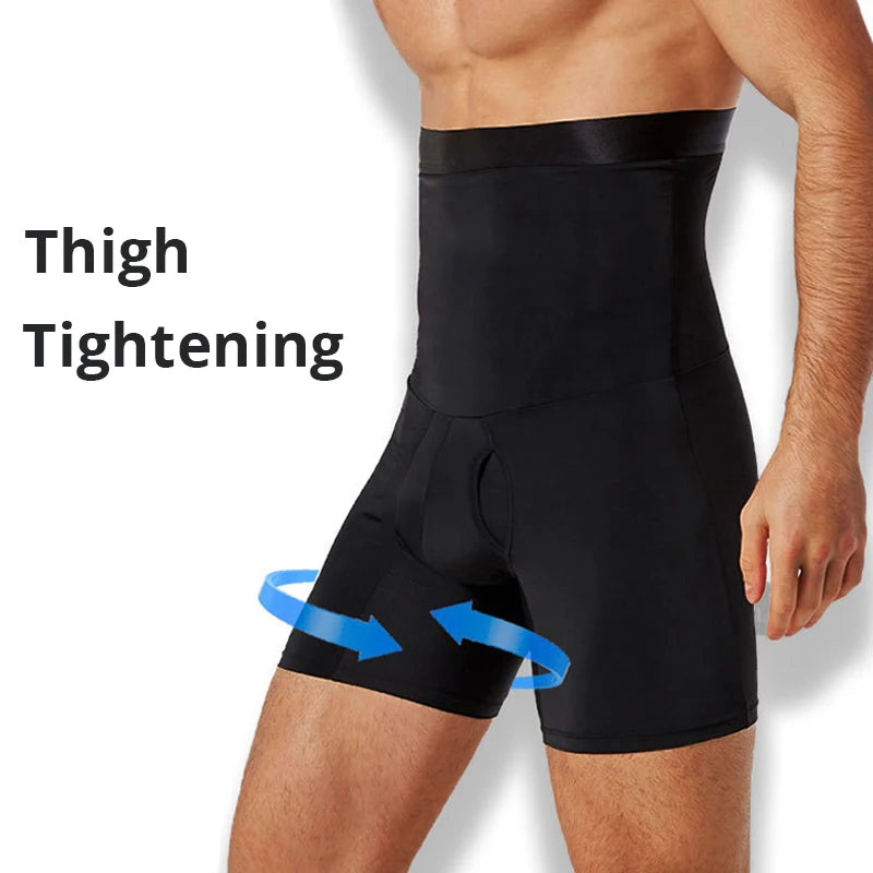 Men Tummy Control Shorts Body Shaper Compression High Waist Trainer Slimming Shapewear Boxer Underwear
