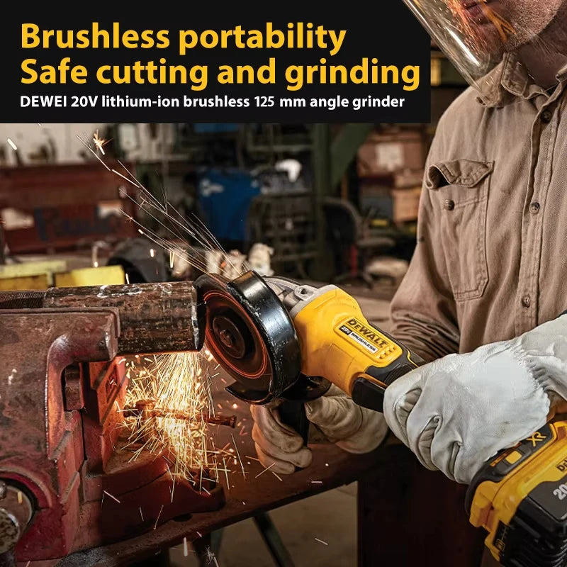 Dewalt DCG406 125MM 100MM Brushless Cordless Angle Grinder 9000RPM Cutting Polishing Machine For 20V Lithium Batteries