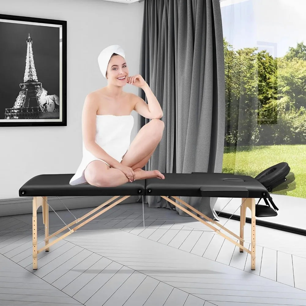 Professional Portable Massage Table Adjustable Foldable Lash Bed for Spa Tattoo Facial Physical Therapy
