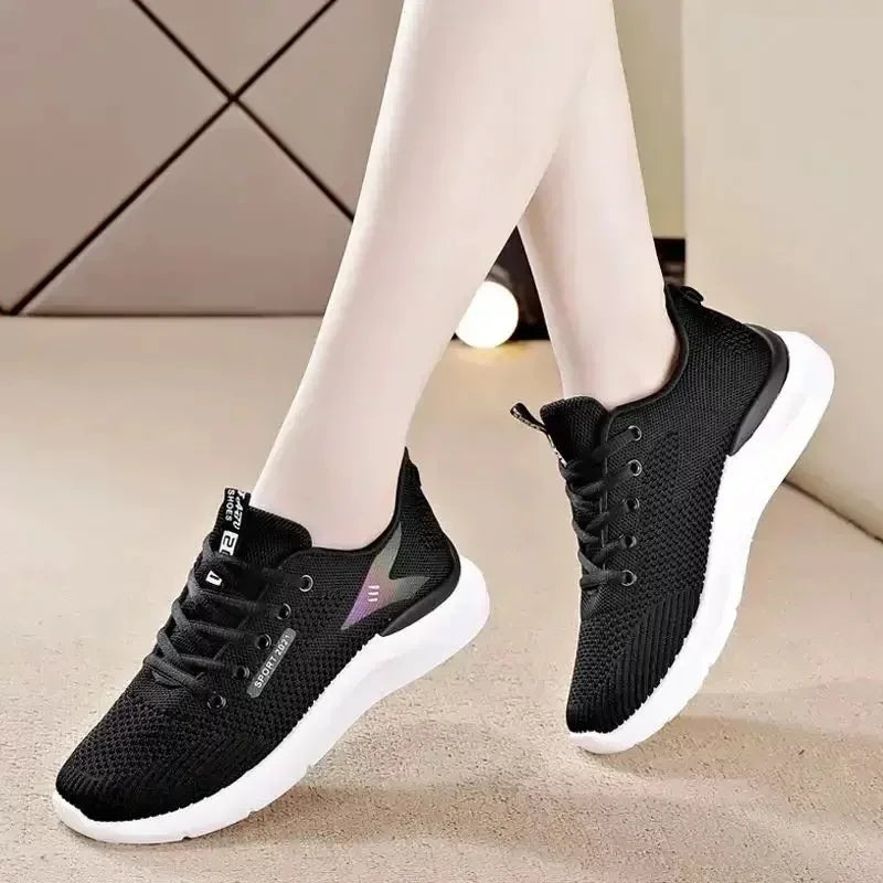 2025 New Women Sneakers Spring Summer Fashion Lightweight Soft Sole Casual Running Shoes Breathable Mesh Comfortable Footwear