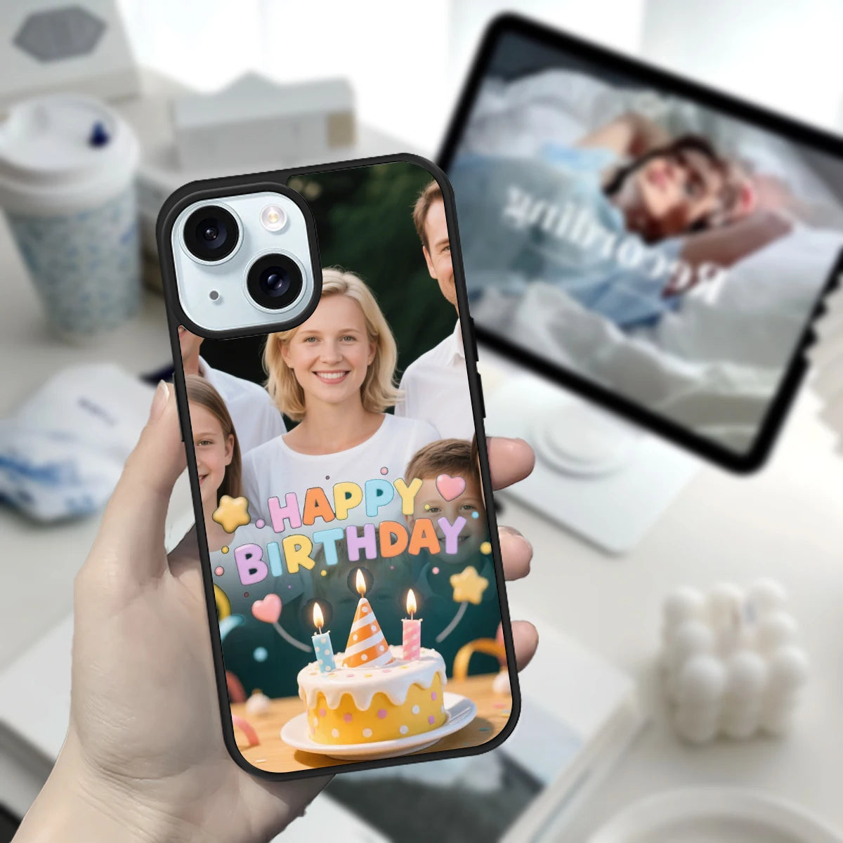 Magnetic Pattern Customized Acrylic Matte Phone Case for iPhone 16 15 14 13 12 11 Pro Max XS Shockproof Birthday Gift Surprise