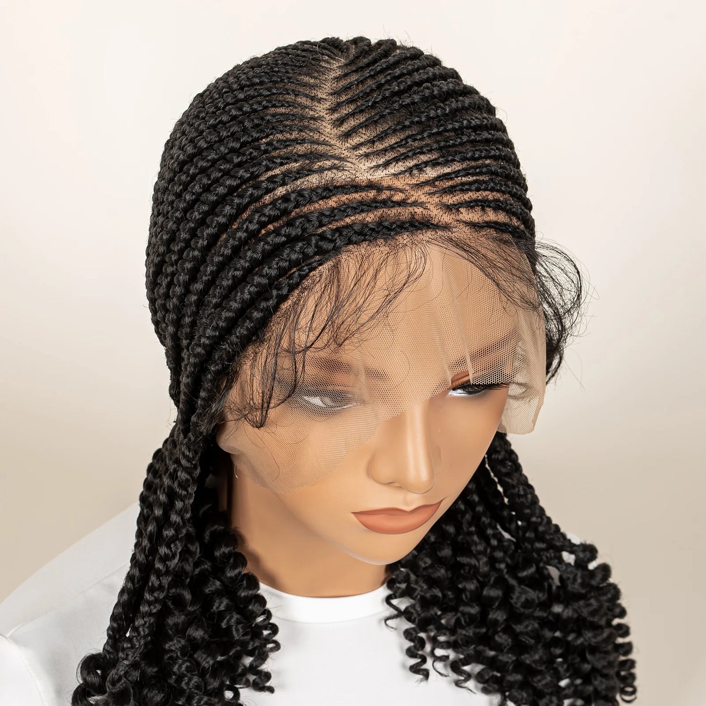 Synthetic Cornrow Braided Wigs for Women 14 Inch Full Lace Braids Wig Short Black Knotless Wig 2025 New Hairstyle