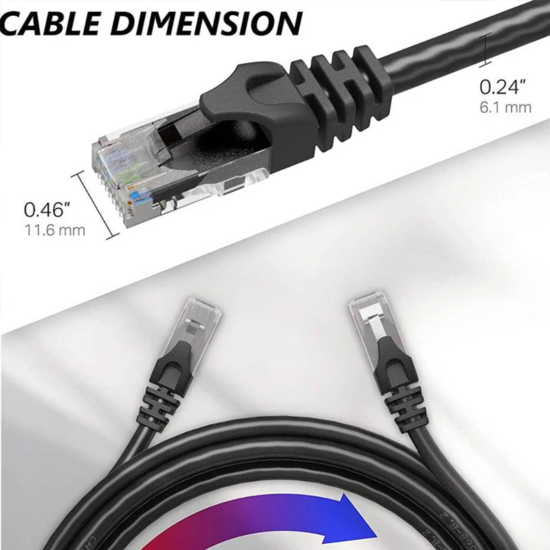Network Ethernet Cable High Speed RJ45 Patch Cable For PC