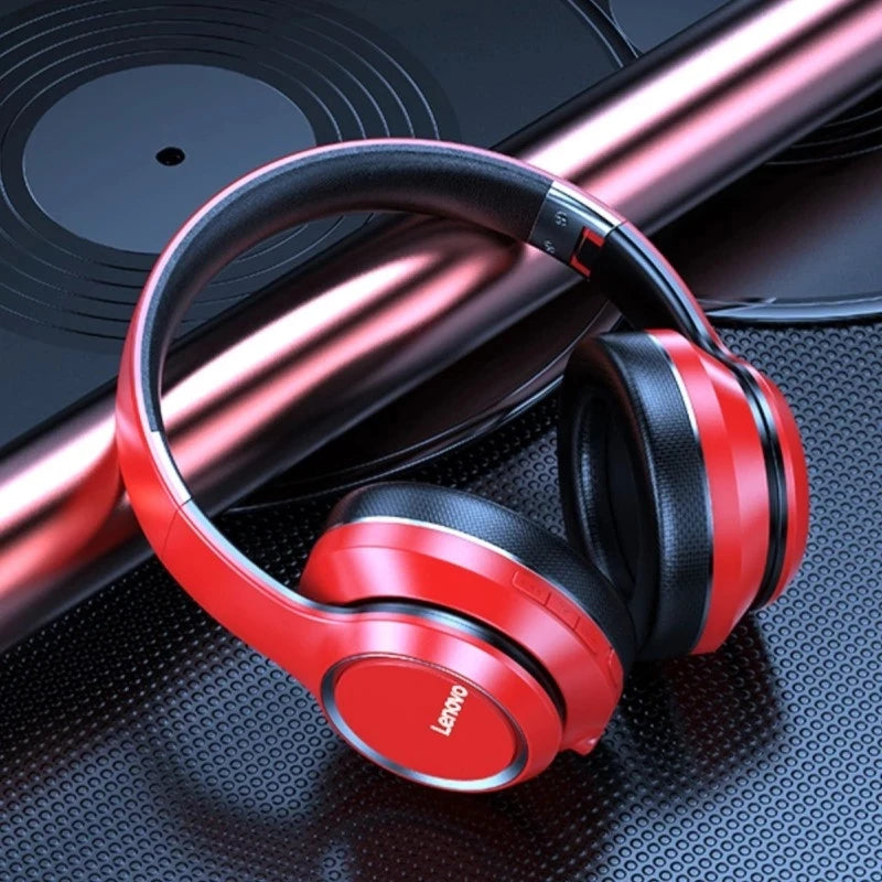 Lenovo HD200 Bluetooth Earphones Over Ear Foldable Wireless Headphones with Noise Cancellation HiFi Stereo Gaming Headset