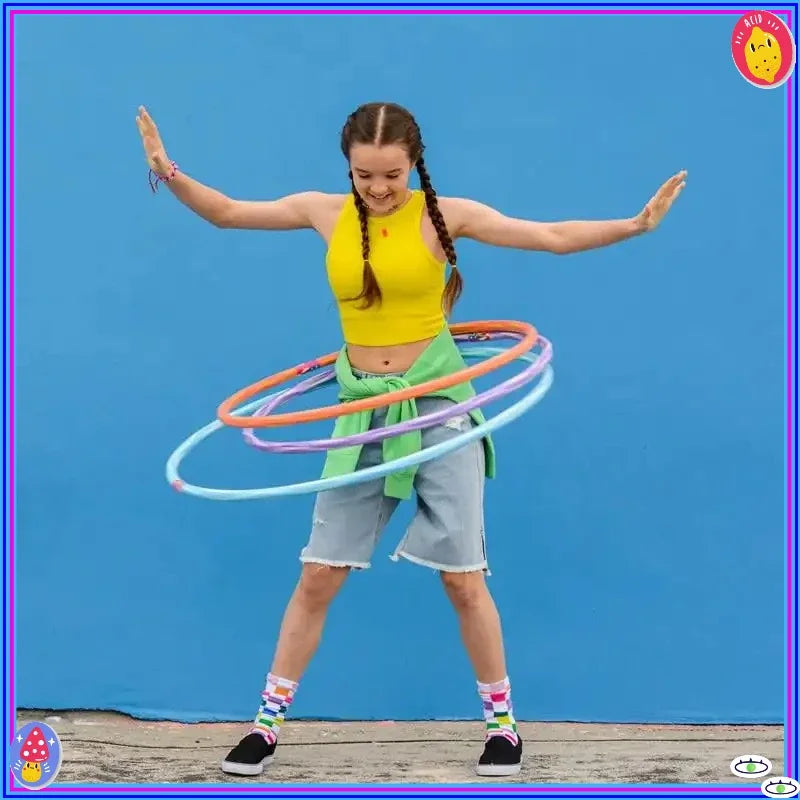 Colorful Tie-Dye Hula Hoop, Fun Outdoor Garden Toy for Kids Ages 6-12, Birthday Gift, Promotes Exercise