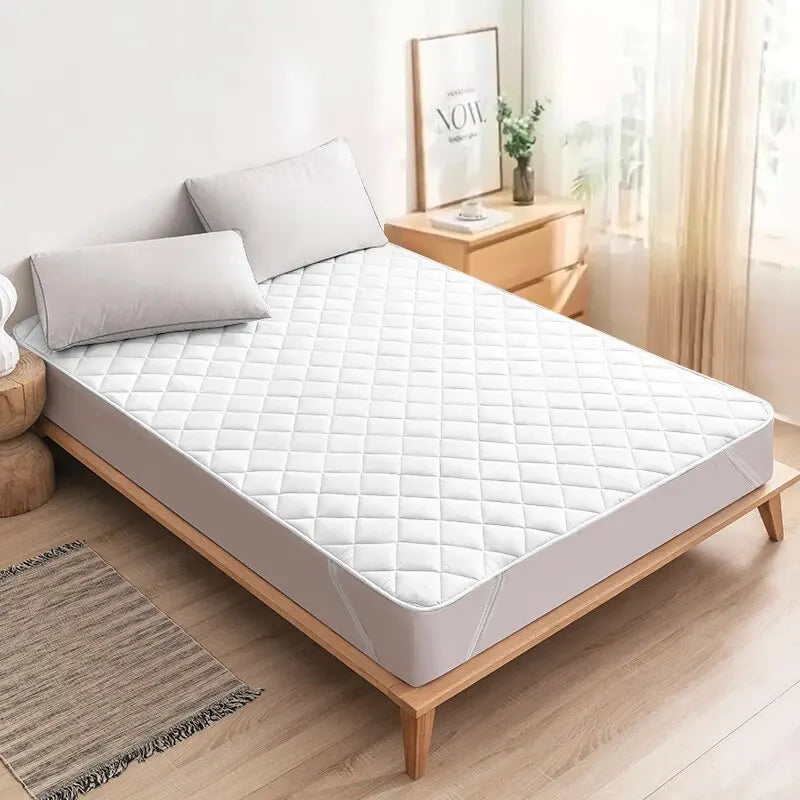Ultrasonic Mattress Protector Cover Pad Washable Bed Protector with Elastic Band