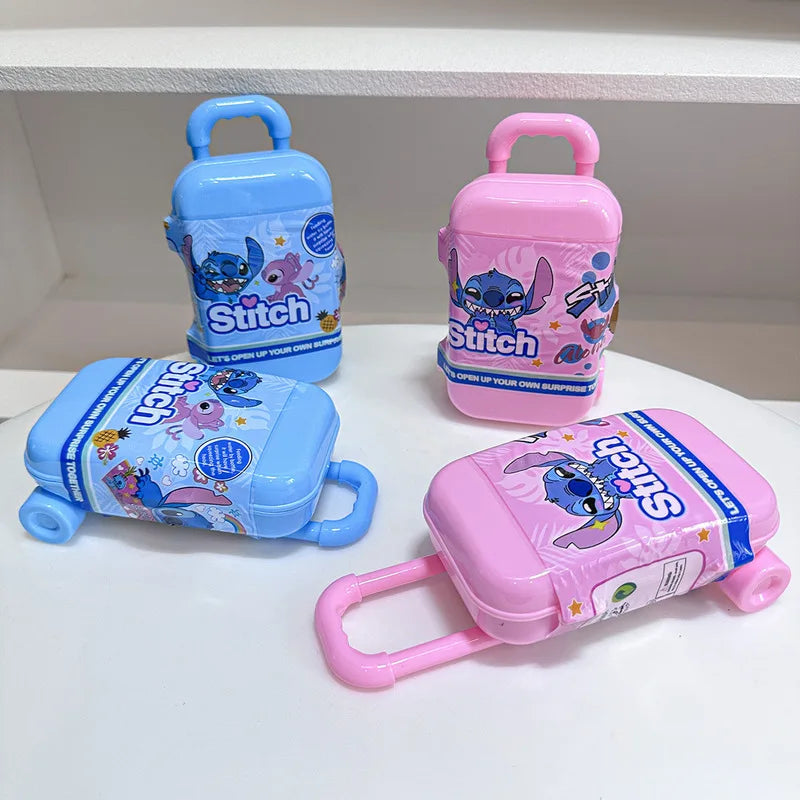 New Stitch Blind Box Suitcase Design Cute Cartoon Doll Toy Desktop Ornament Lilo and Stitch Kawaii Fashion Room Decor Kids Gift