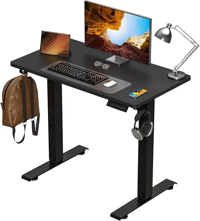 Height Adjustable Small Electric Standing Desk 35 x 20 Inch Ergonomic Sit Stand Desk for Home and Office