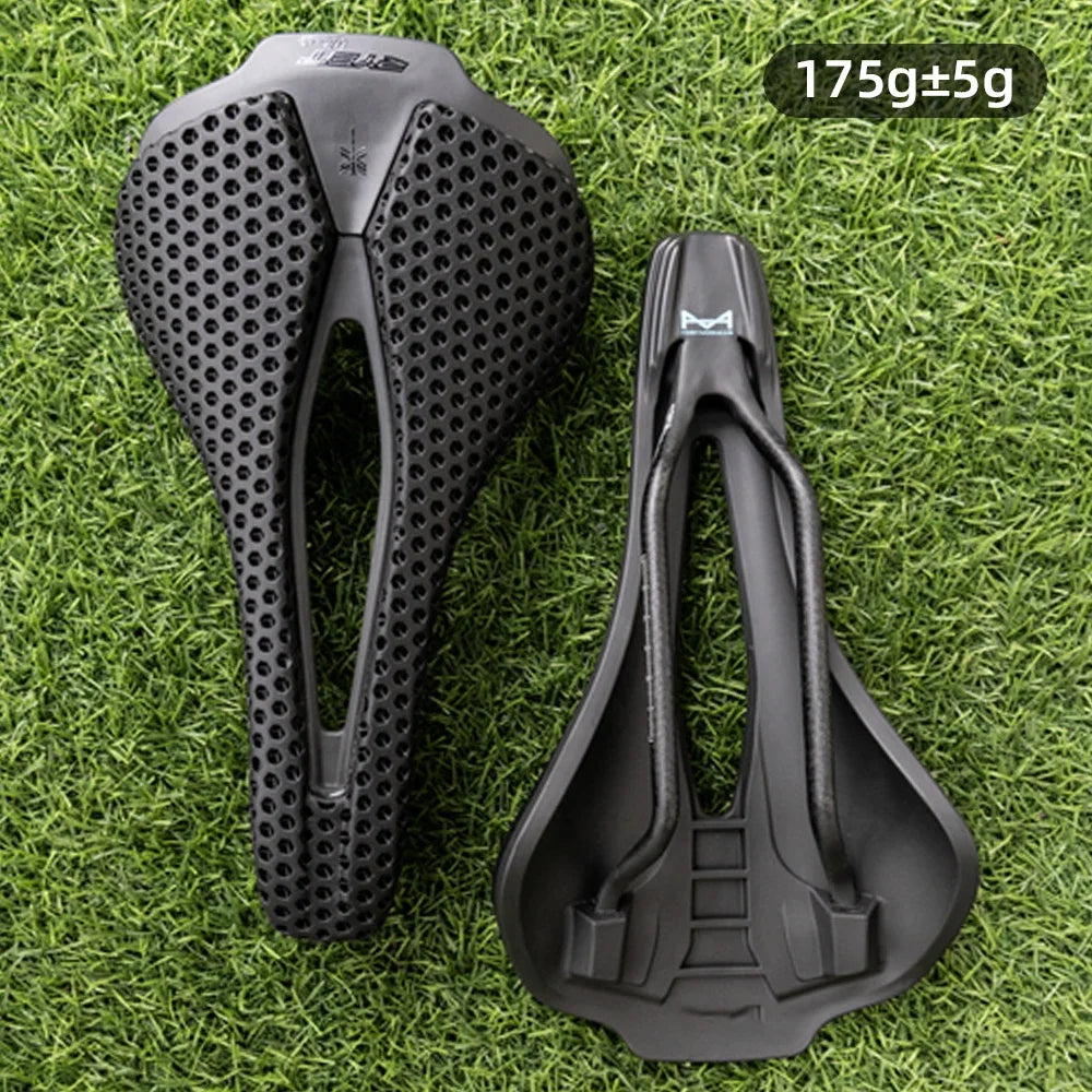 RYET 3D Printed Bicycle Saddle Carbon Fiber Seat 120g Lightweight Bike Cushion for MTB Gravel Road Cycling Accessories