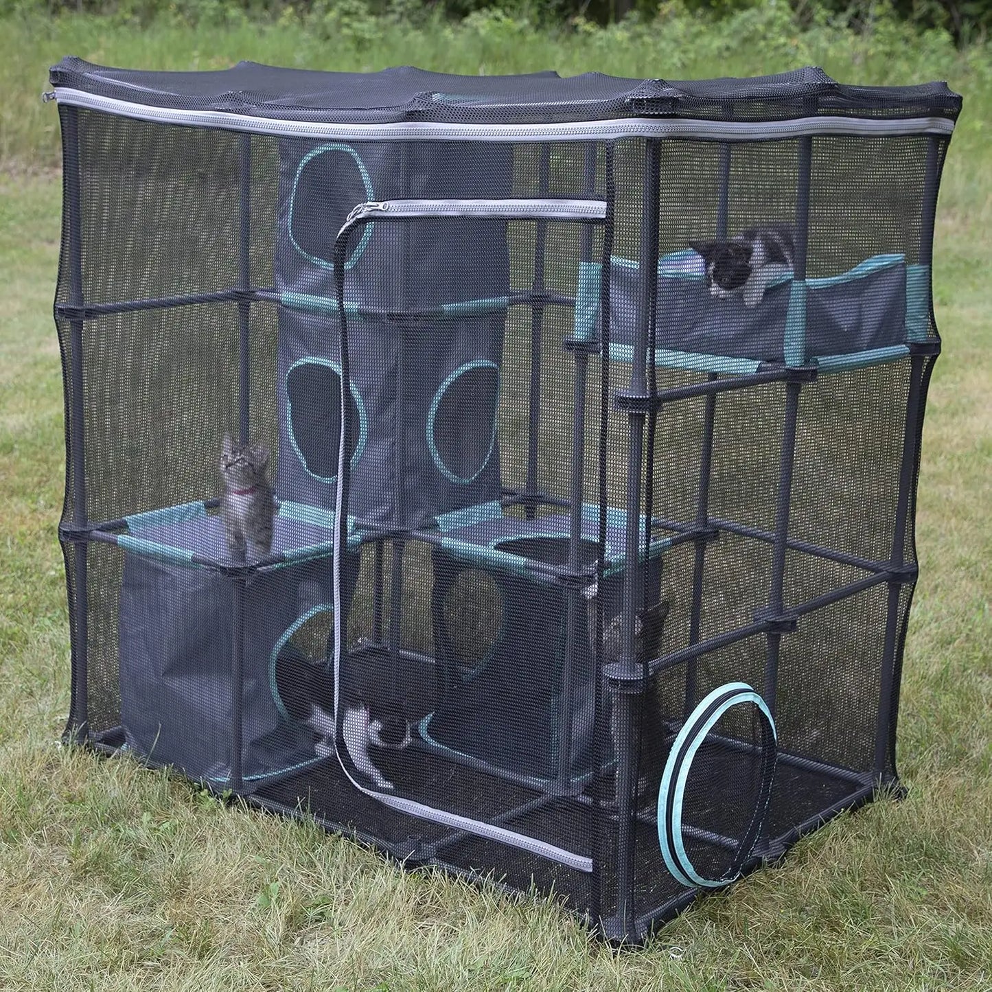 City Outdoor Catio Furniture and Play Kits for Cats Outdoor Mega Kit