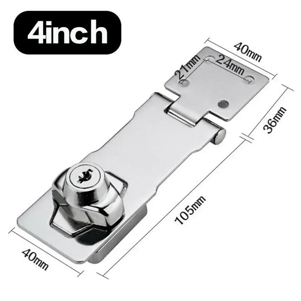 Garage Lock Office Cabinet Security Lock Hardware Locking Hasp Heavy Duty Locking Hasp Staple With Keys Padlock Cupboard Shed