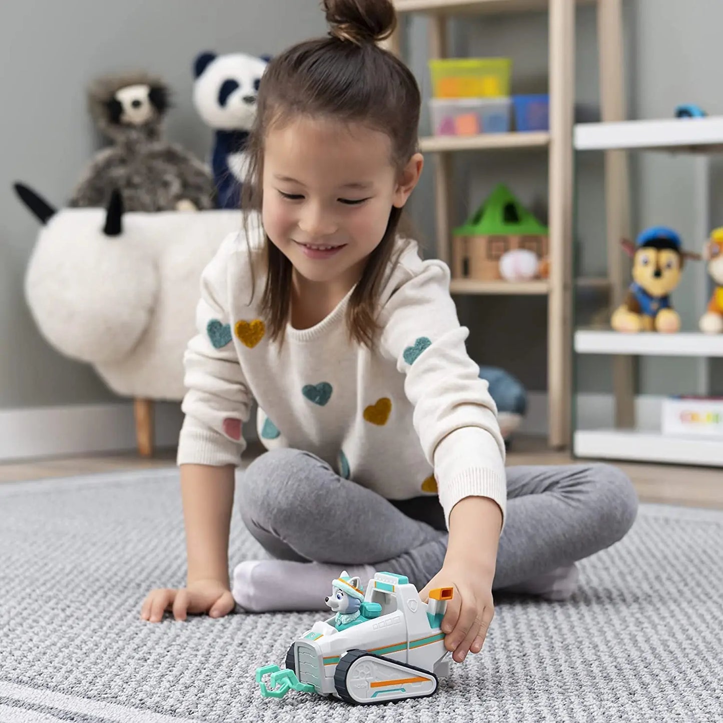 10 Kinds Genuine Paw Patrol Everest Ryder Rex Skye Chase Rocky Zuma Vehicle with Collectible Figure Birthday Gift for Children Toy