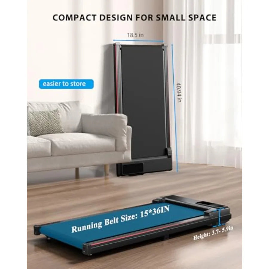 340lb Capacity Under Desk Walking Pad Treadmill with 12 Incline and Large LED Display for Home Office Use Manual Control 3Prese