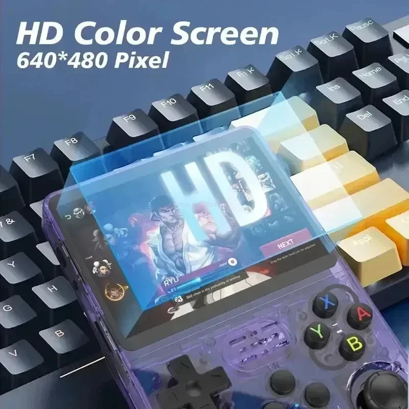 R36S Retro Handheld Video Game Console Linux System 3.5 Inch IPS Screen Portable Player 64GB 15000 Games
