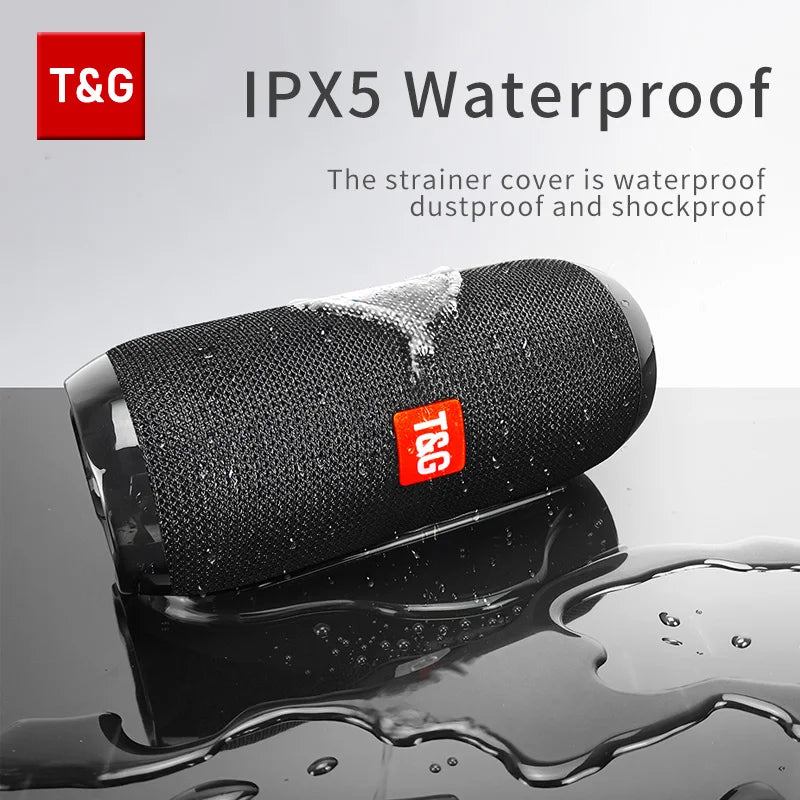 Bluetooth Speaker TG117 Portable TWS Sound Box Waterproof Outdoor Stereo Surround Speaker with TF and FM Radio Support