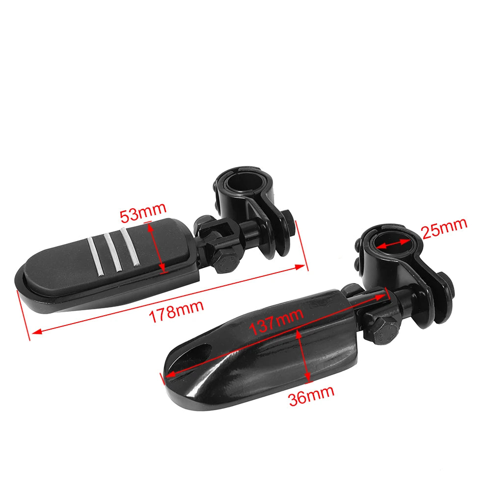 1 1/4 Inch 32mm Motorcycle Foot Rest Highway Engine Guard Foot Pegs Mount Footrest for Harley Touring Honda Kawasaki Suzuki Yamaha