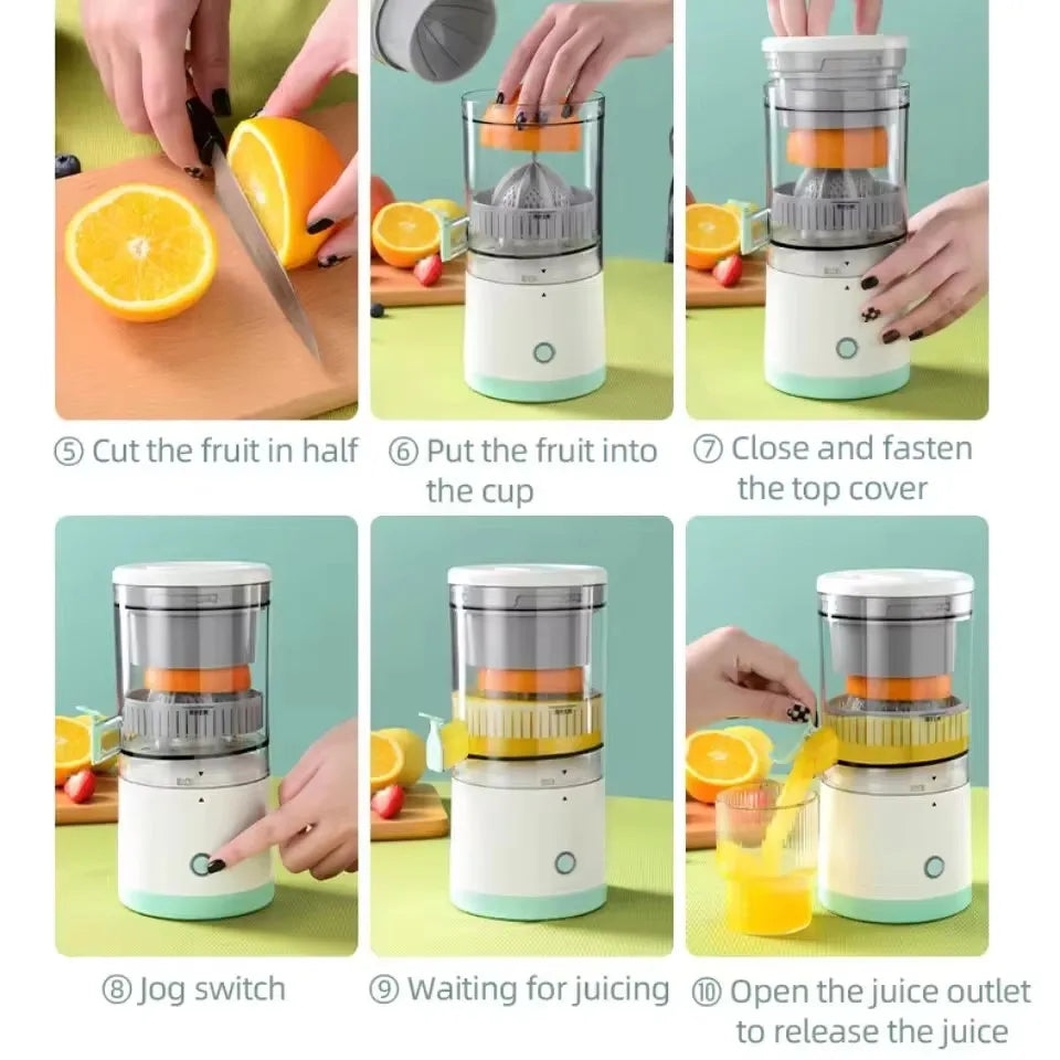 Wireless Juicer Automatic Orange Lemon Juicer USB Charge Juice Separator Portable Fruit Extractor Squeezer