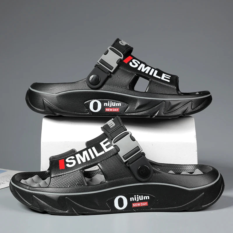 2025 New Men's Massage Slippers Indoor Outdoor Sandals Comfortable Soft Slides Clogs Casual Shoes