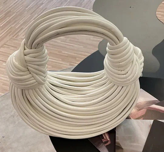 Handbags For Women 2024 New Gold Luxury Designer Brand Handwoven Noodle Bags Rope Knotted Pulled Hobo Silver Evening Clutch Chic
