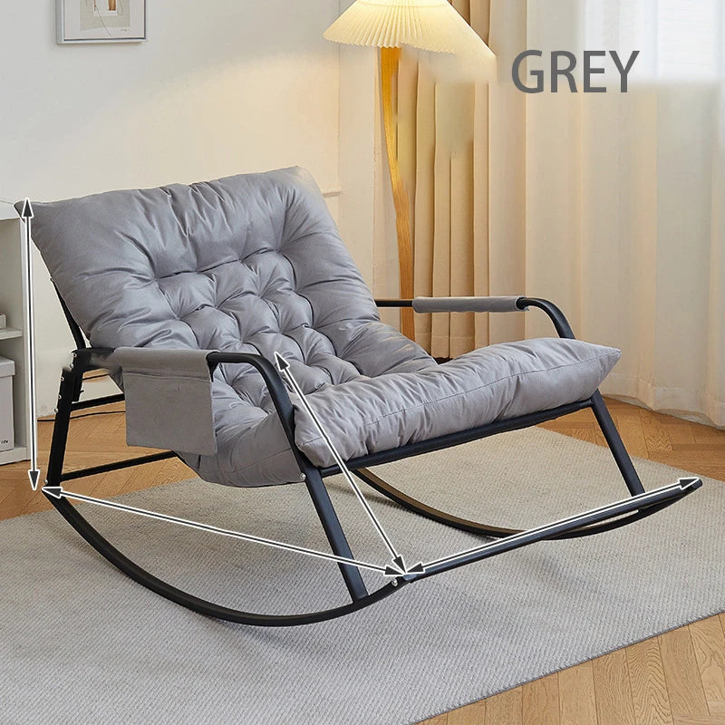 Comfortable oversized bird's nest design for outdoor terrace rocking chairs, rattan rocking chairs with cushions, cushioned loun