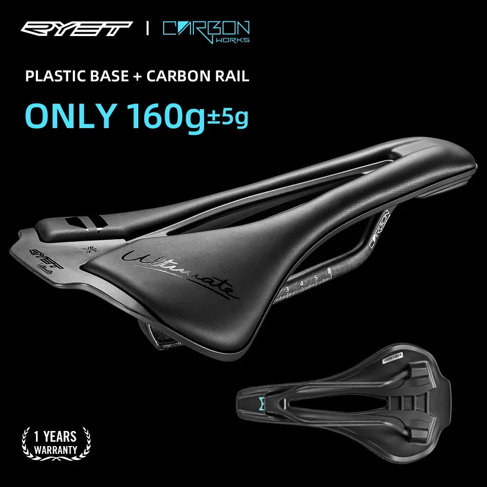 RYET 3D Printed Bicycle Saddle Carbon Fiber Seat 120g Lightweight Bike Cushion for MTB Gravel Road Cycling Accessories