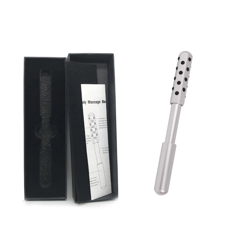 24 Germanium Face Massage Roller Stick Gua Sha Massager for Women Skin Care Beauty Tool