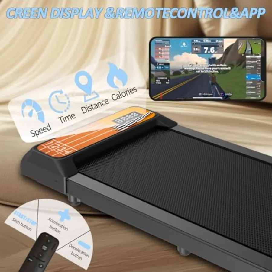 Fold Under Desk Treadmill With Incline And Led Display