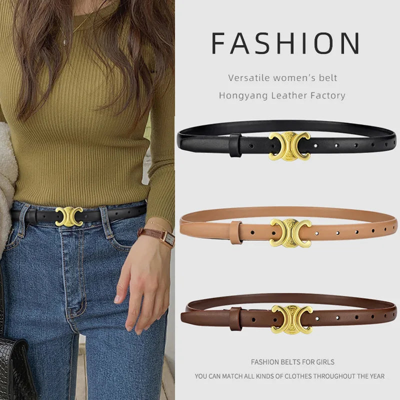 Belt Women's Multi Functional Fashion Decorative Belt with Metal Letter Buckle for Women's Cowboy Style