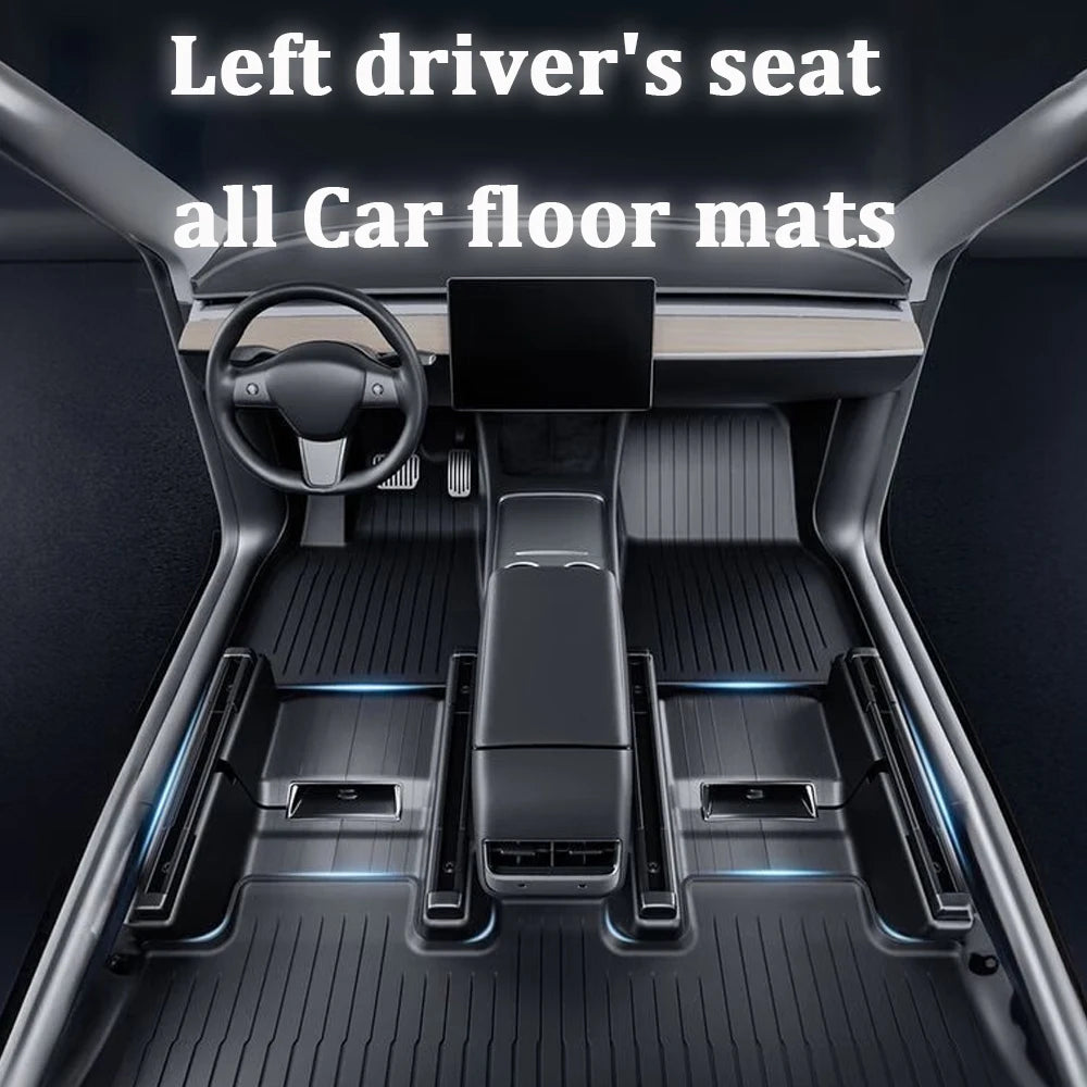Car Trunk Mat For New Tesla Model Y 2025 Juniper TPE Floor Mats And Cargo Liner All Weather Floor Liner Backrest Mats