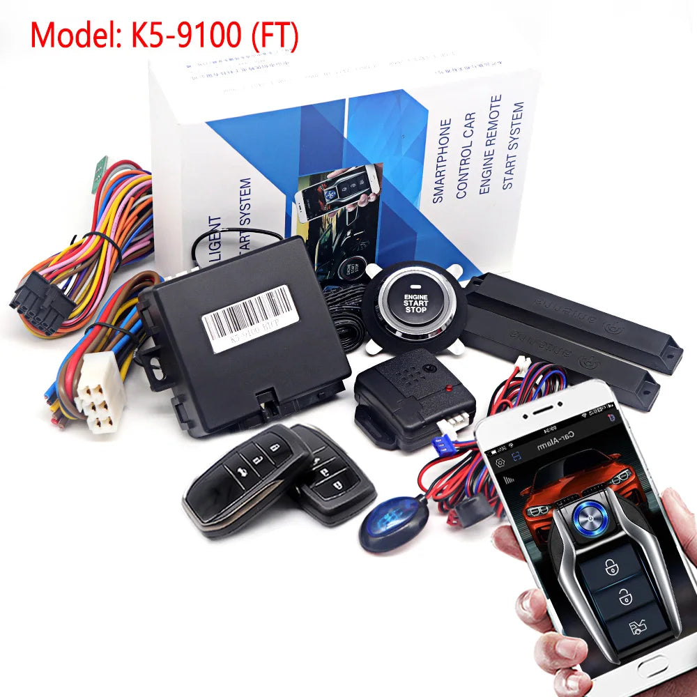 Universal Car Alarm Auto Start Stop System Remote Control Engine Ignition Keyless Push Start Kit
